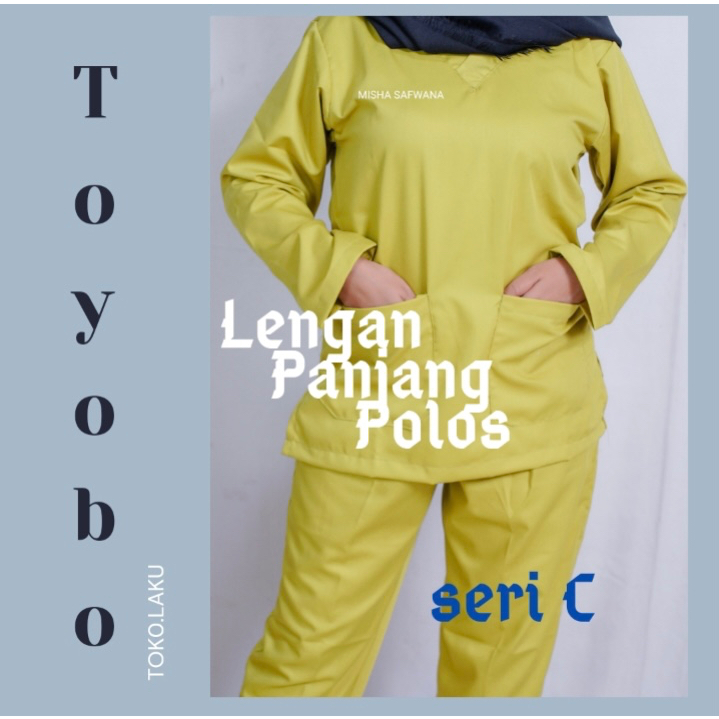 BAJU OK LENGAN PANJANG POLOS SET CELANA TOYOBO SERI C