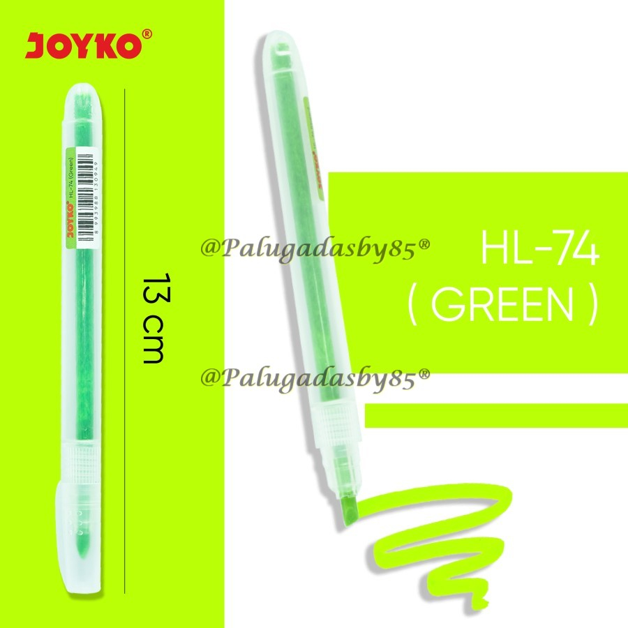 

(1 Biji) GROSIR Highlighter JOYKO HL-74 Green / Highlighter Penanda Berwarna Joyko HL-73 HL-74 HL-75 HL-76 HL-78