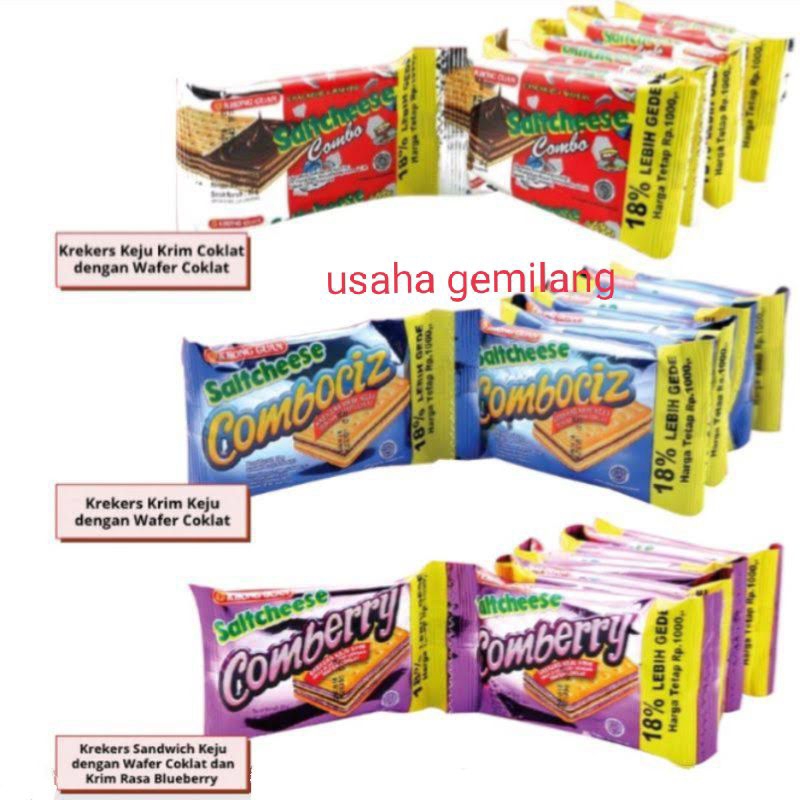 

Khong Guan Saltcheese Combo, Combociz, Comberry (20gr x 10pcs) / Biskuit Khong Guang Renceng / Khong Guan Renteng / Biskuit Khong Guan / Biskuit Keju / Hampers Ultah / Snack Keluarga / Family Pack / Biskuit Lapis Keju / Biskuit Lapis Coklat