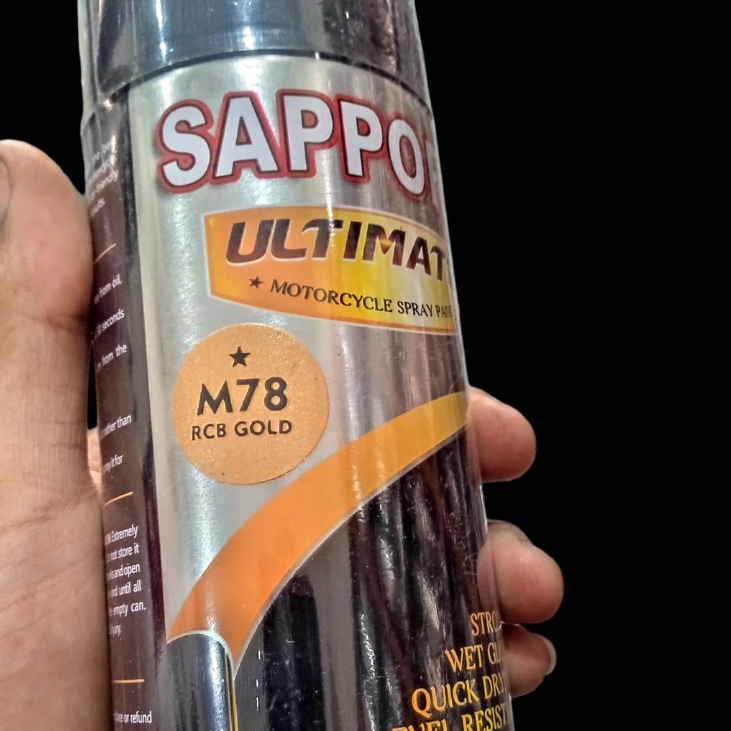 cat semprot sapporo warna rcb gold,smoke black dll