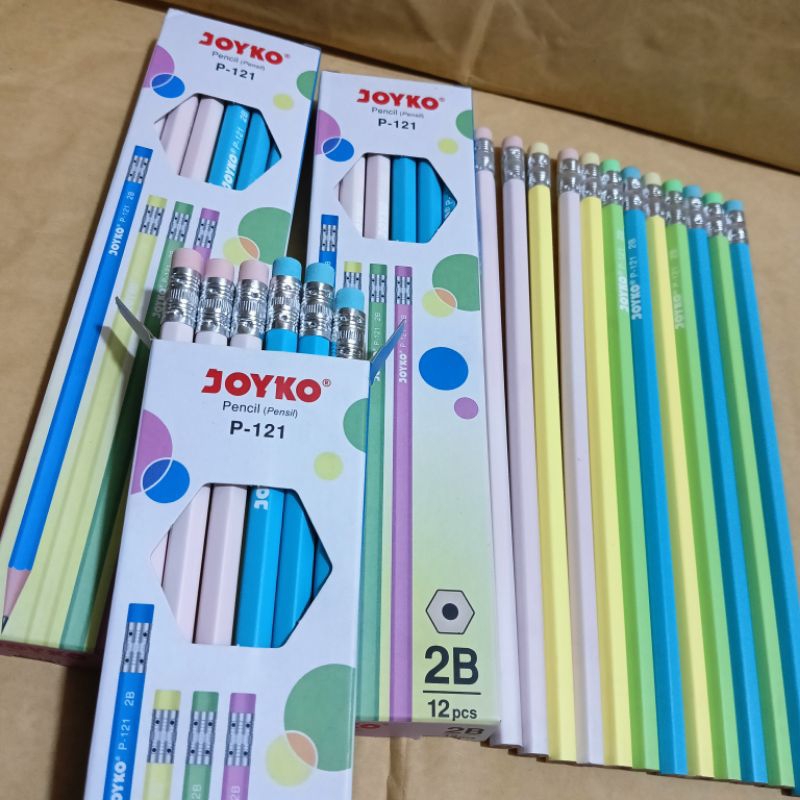 

Joyko Pensil 2B P-121 Pensil+Stip Pensil 2B plus Hapusan