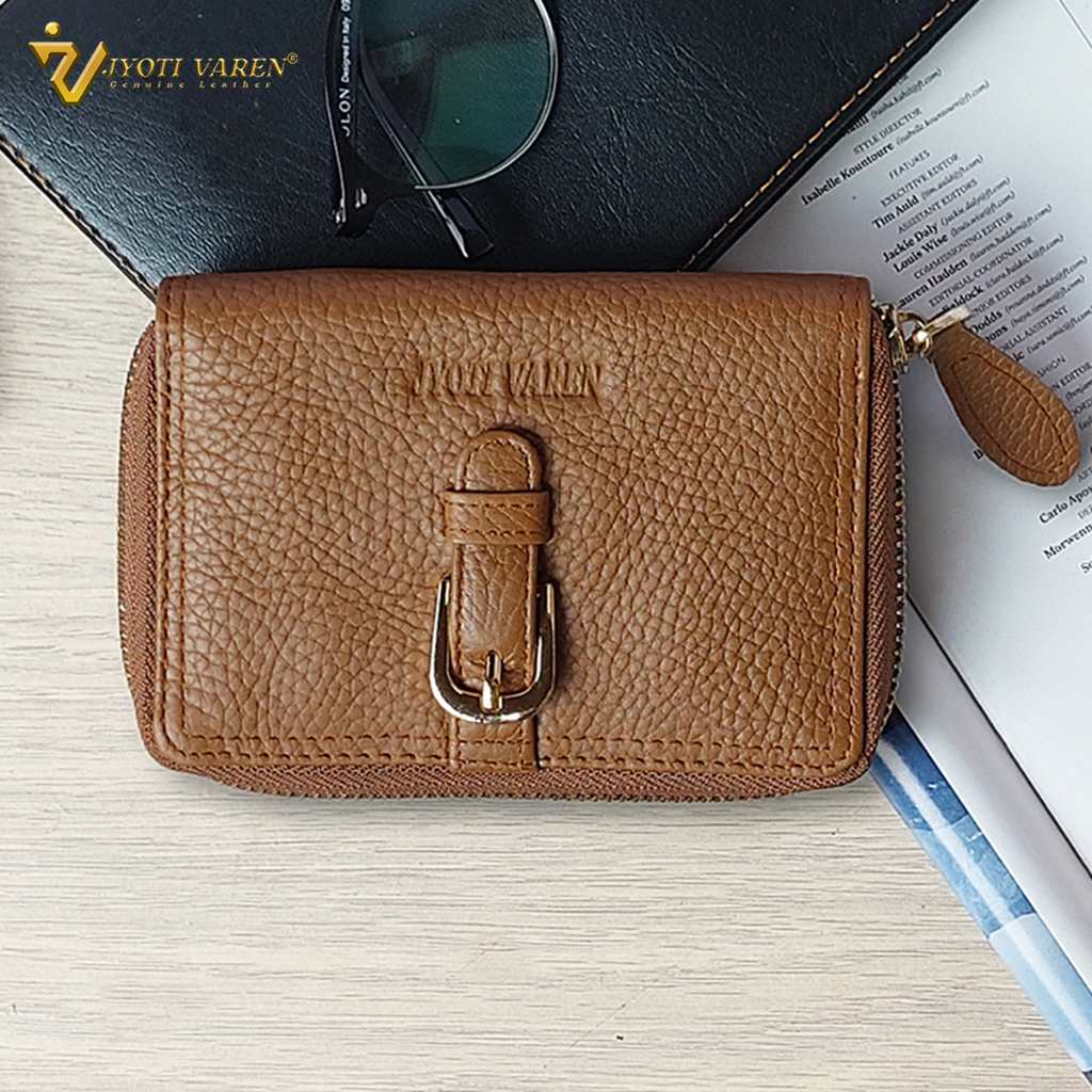 JV Leather Dompet Wanita Resleting Kulit Asli