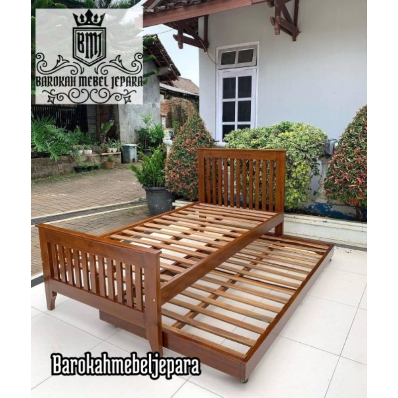 Dipan Anak-anak Jati Sorong / dipan tingkat sorong jati