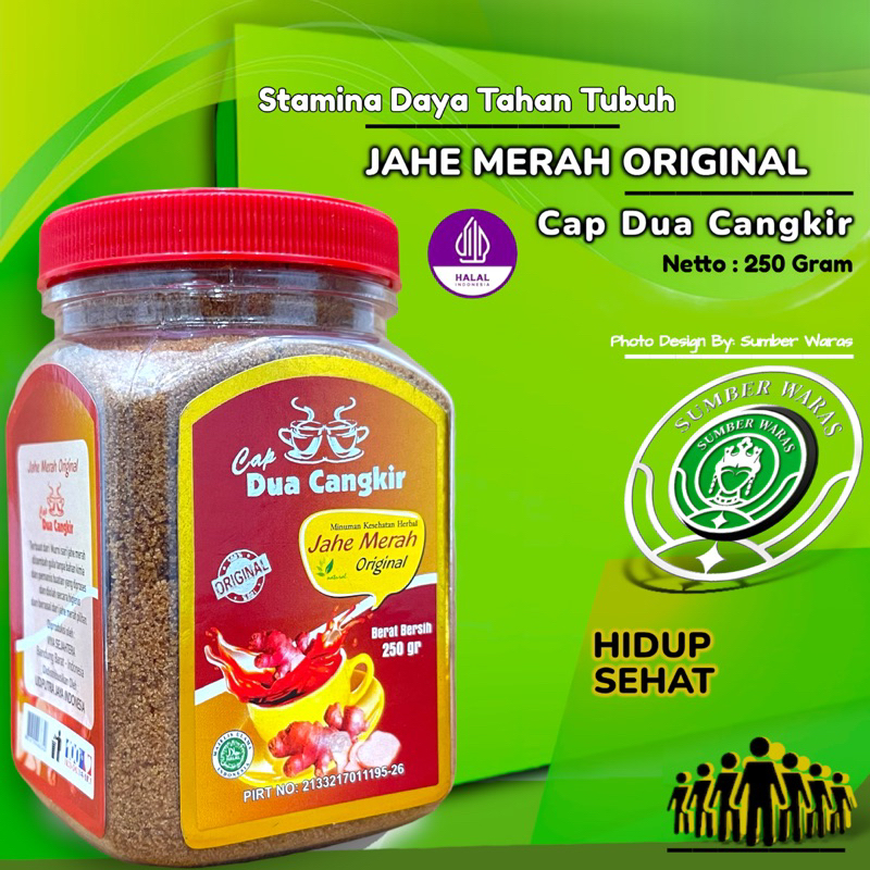 

Jahe Merah Murni Cap Dua Cangkir 250gr - Jahe Merah Cap Cangkir