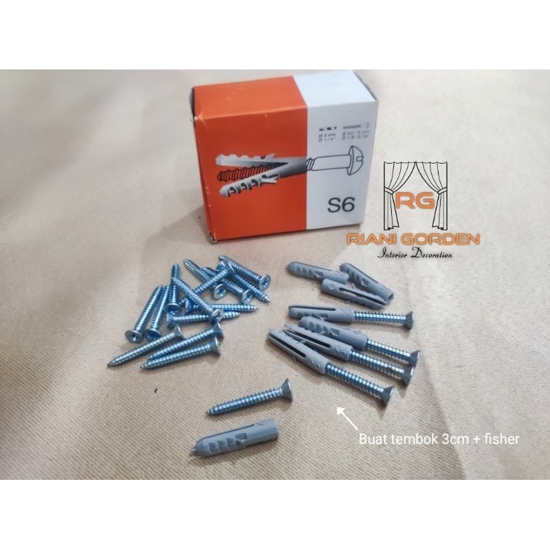 Baut khusus breket Hook gorden Tembok & kayu