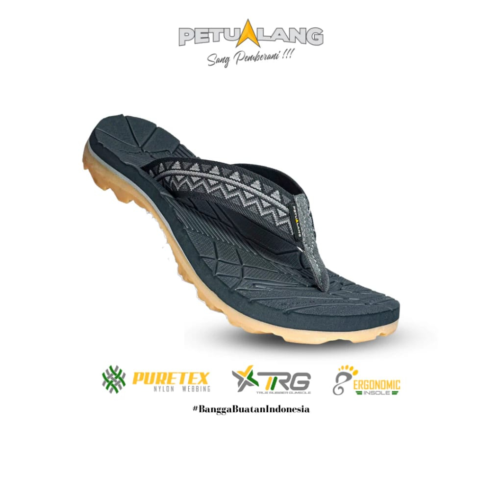 SENDAL Petualang Maninjau Clip  - Sandal Jepit Gunung/Hiking Jepit Pria Dewasa Petualang Original