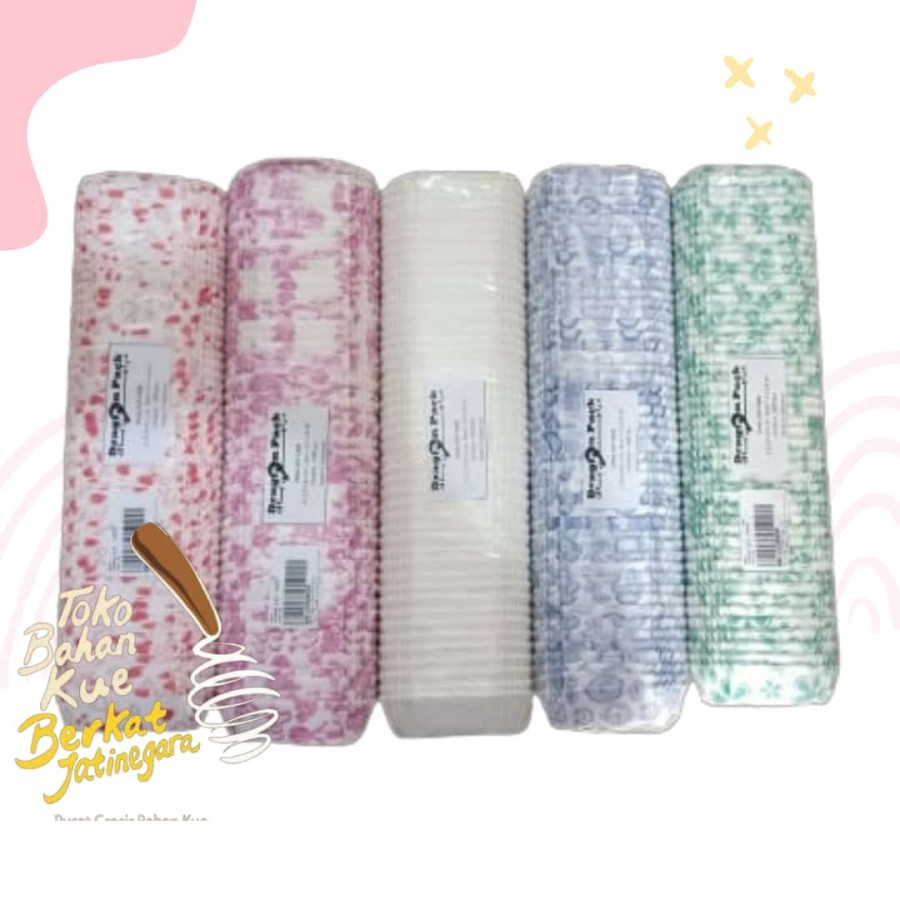 DRAGON PACK CUP CAKE OVAL PUTIH / MOTIF KARTONAN / KERTAS ALAS RISOLES ISI 1000 PCS KARTONAN