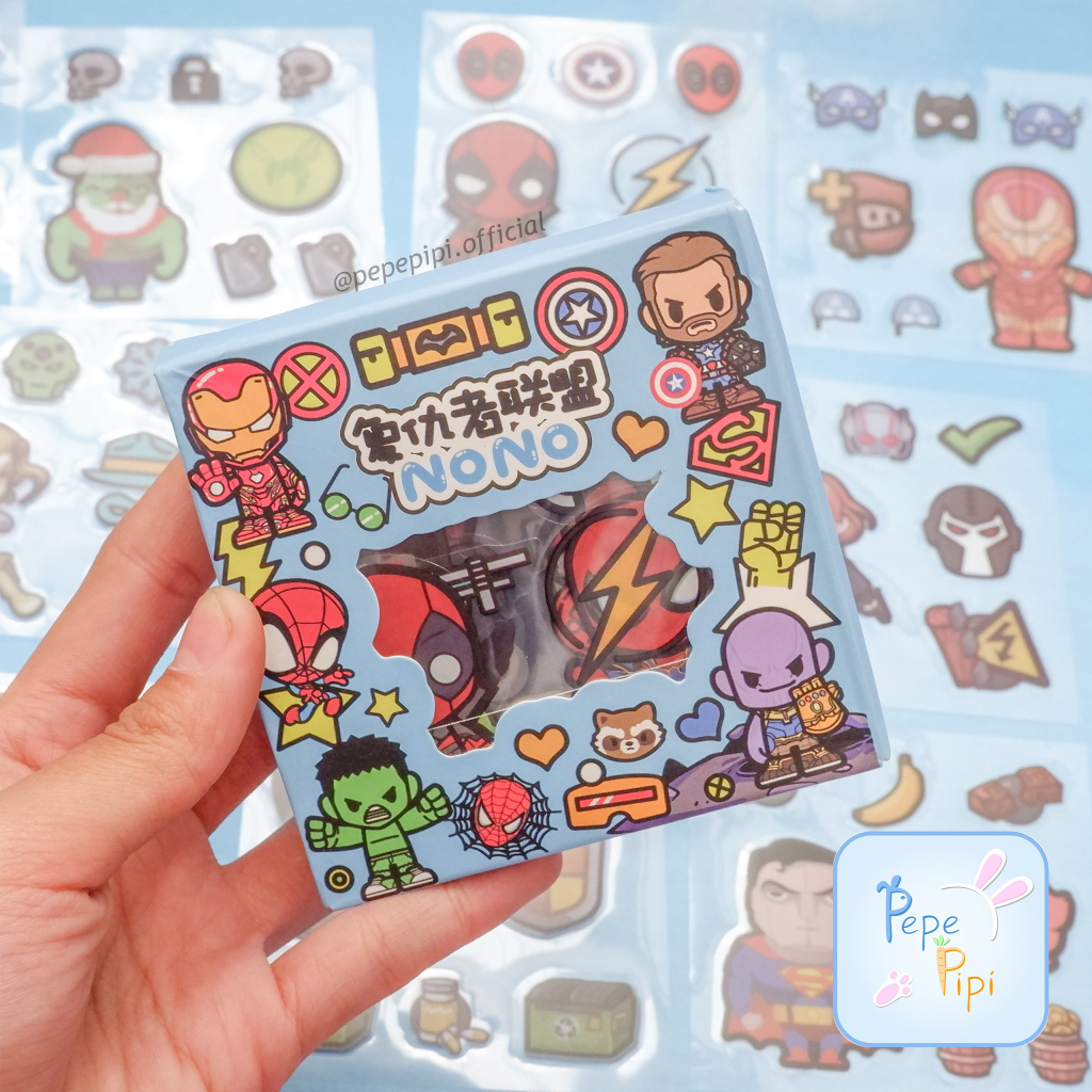 

RK Sticker Senmu Princess Avengers Diary Box Kecil Isi 100 Paket Sticker mini lembar stiker