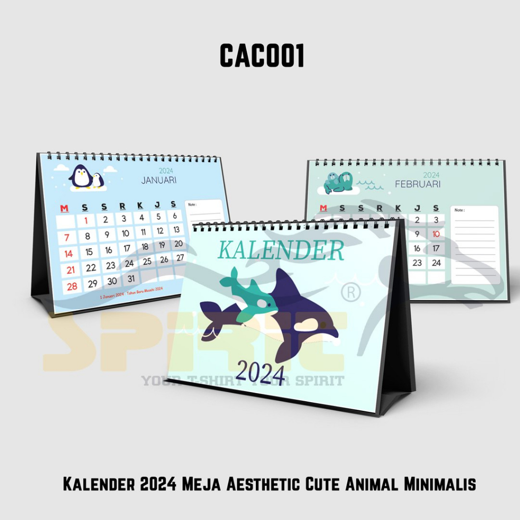 

kalender meja 2024 kalender meja lucu cute 2024 animal minimalis calendar hiasan meja aesthetic
