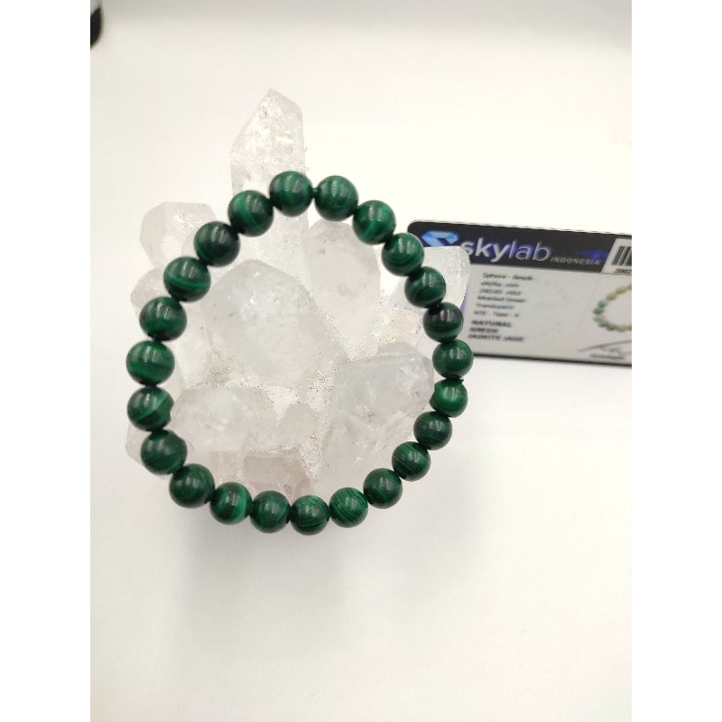 Malachite Stone Gelang Batu Alam Gelang Malachite Gelang Pria