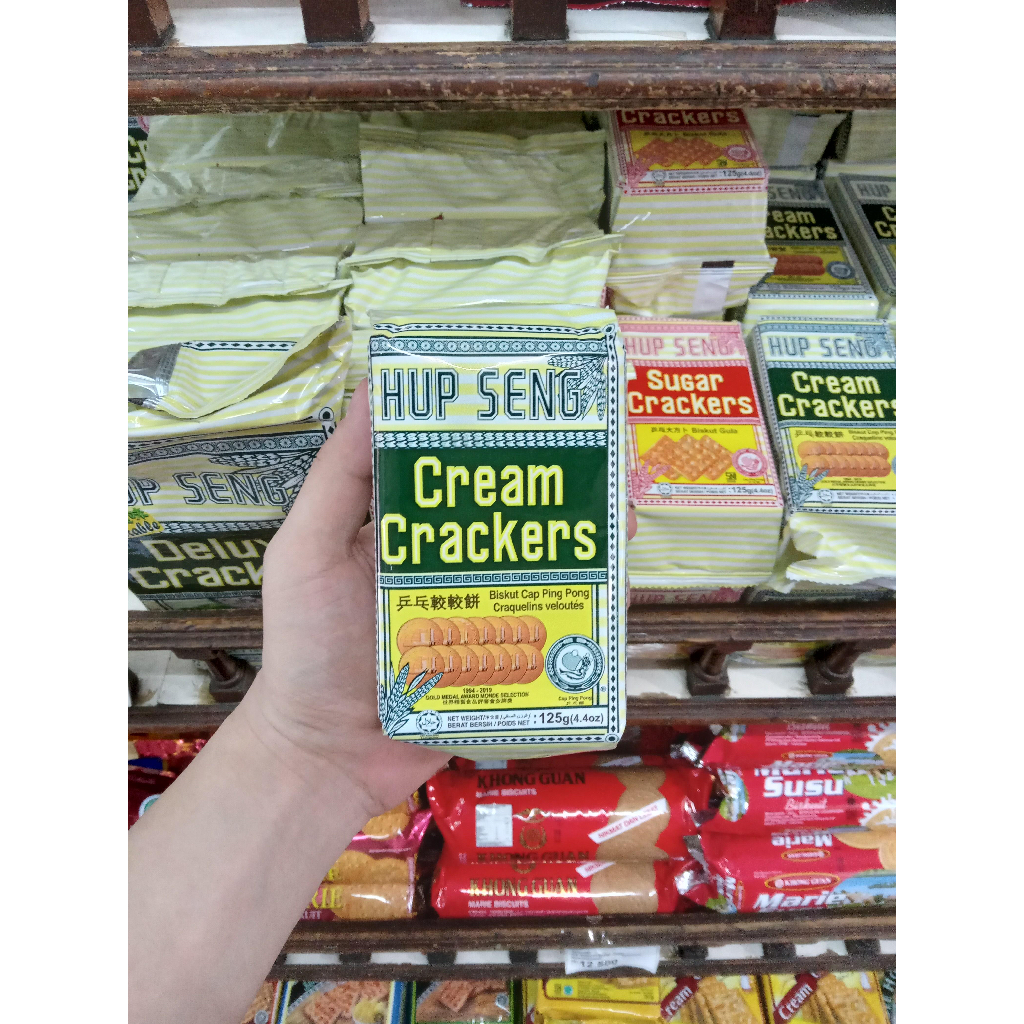 

HUP SENG CAP PING PONG MINI CREAM CRACKERS ASIN / GULA 125g