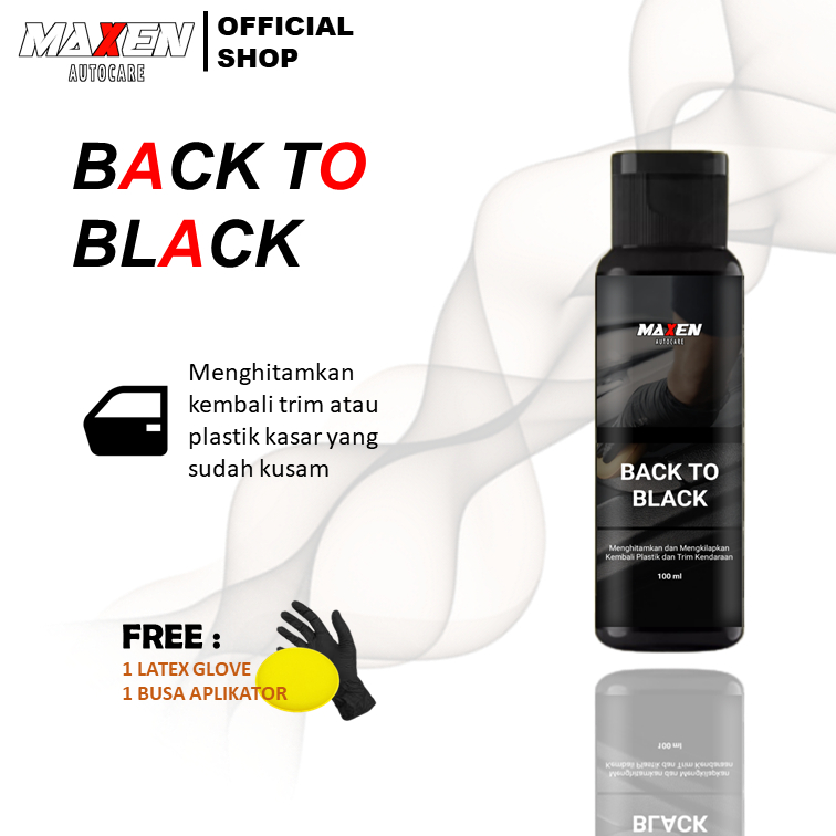 Maxen Back To Black | Poles Penghitam Body Trim Kasar Plastik Hitam,Perawatan Motor Dan Mobil, black