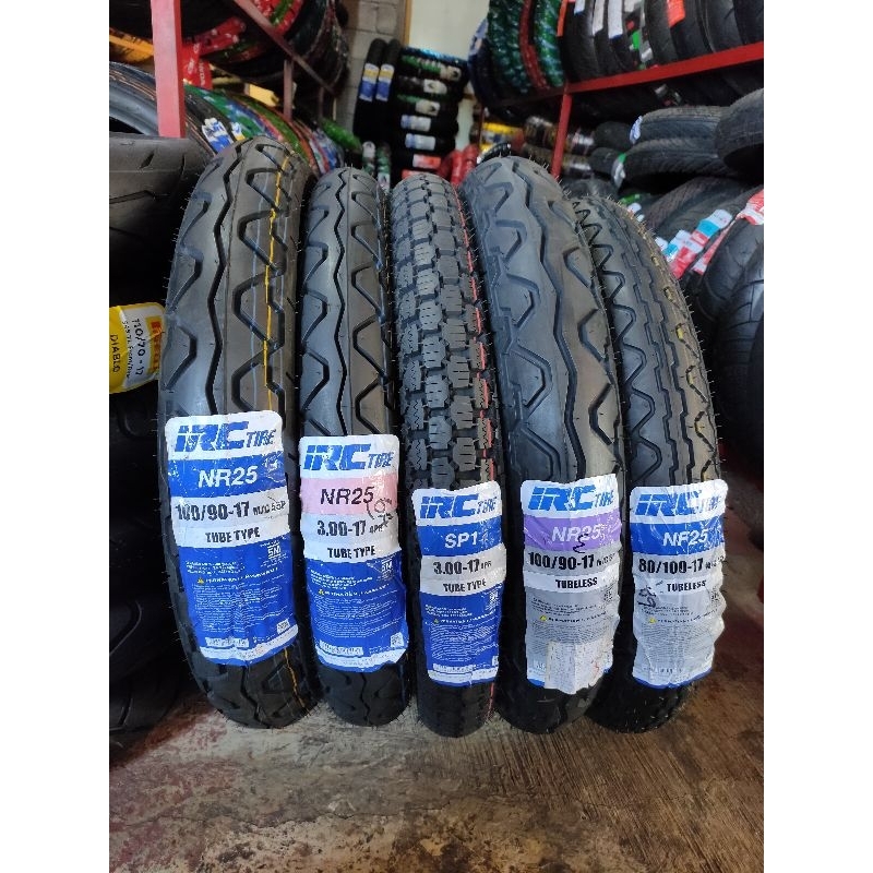 Ban IRC 300-17 80/100-17 100/90-17 100/70-17 Tubeles Tubetype IRC NR25 SP1 NF25 NR82 Verza Megapro M