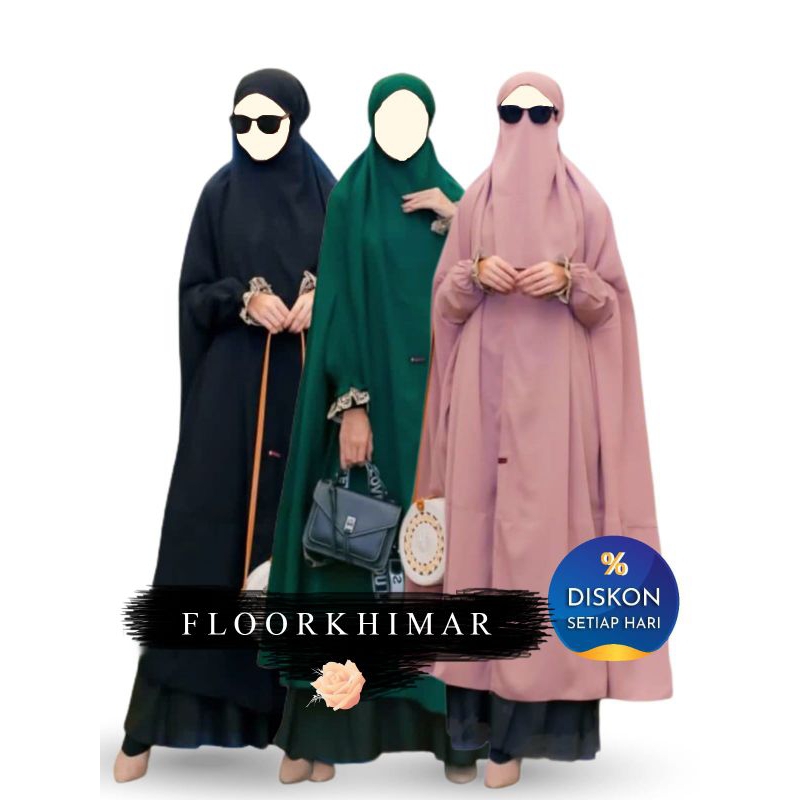 Daripuspitaid/FLOOR KHIMAR OVERHEAD SLETING DEPAN BUSUI SET FREE CADAR KHIMAR TANGAN RENDA MANSET KH