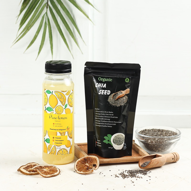 

K-LID DETOX - Paket diet 2 in 1 lemon diet - Chia seeds