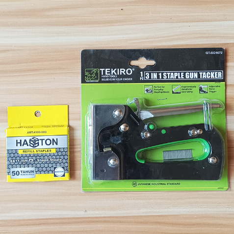 

Staples Tembak Jok Kayu 3in1 Tekiro + Reffil Staples 8mm Original