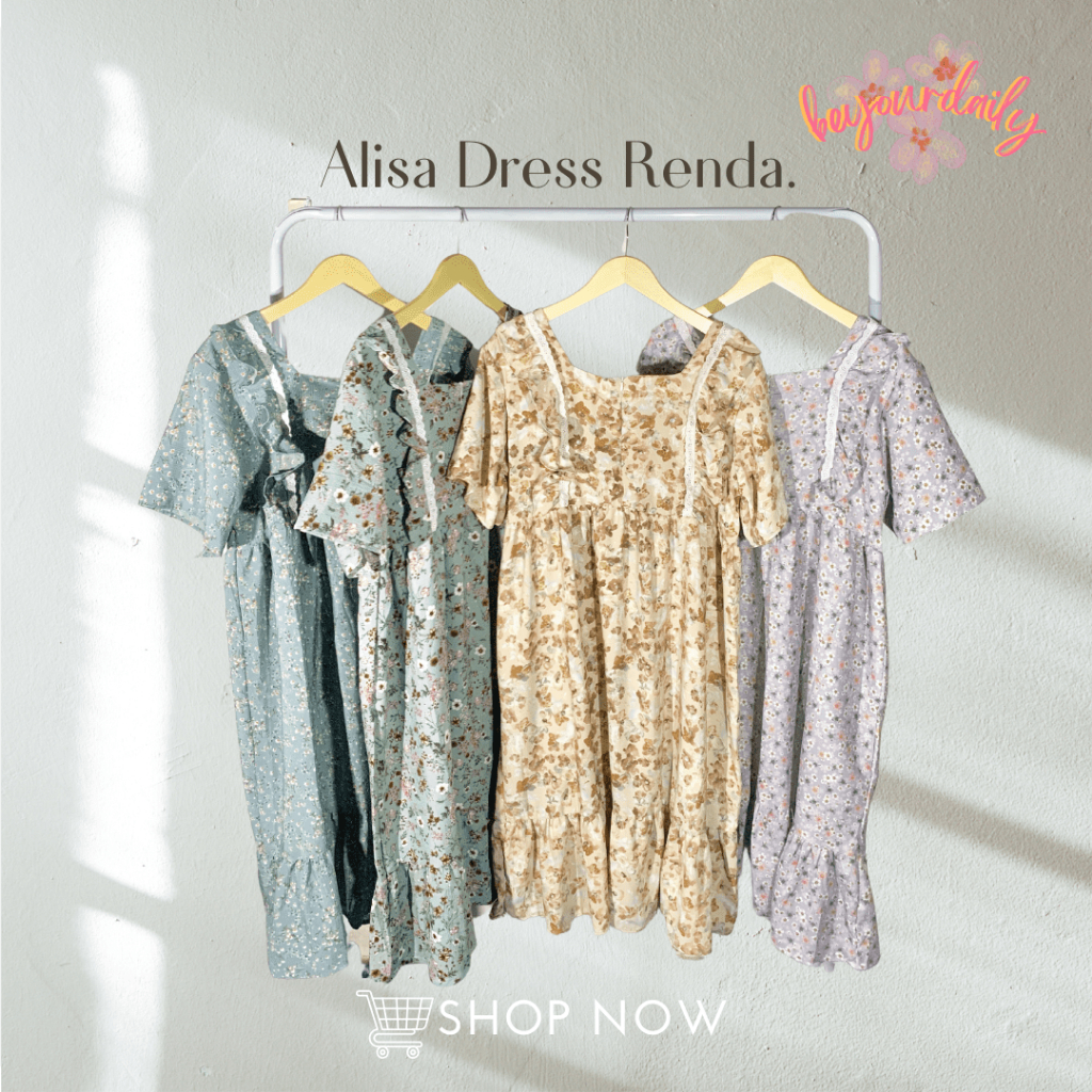 YOUR DAILY- Alisa Dress/Daster/Pakaian hamil kekinian Adem Bahan Crinkle Premium
