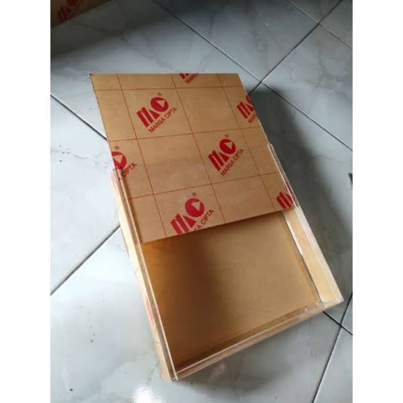 box mahar akrilik sleding 30x40x5 /bok mahar rustik / kotak mahar sleding