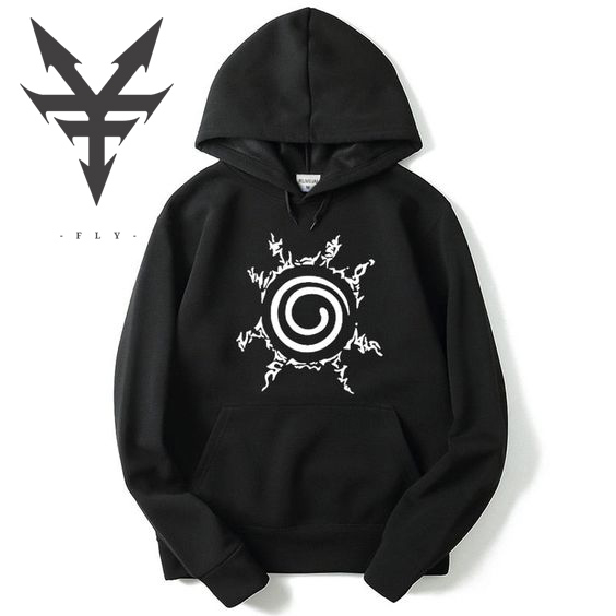 Jaket Hoodie Segel Kyubi Kurama Diperut Naruto