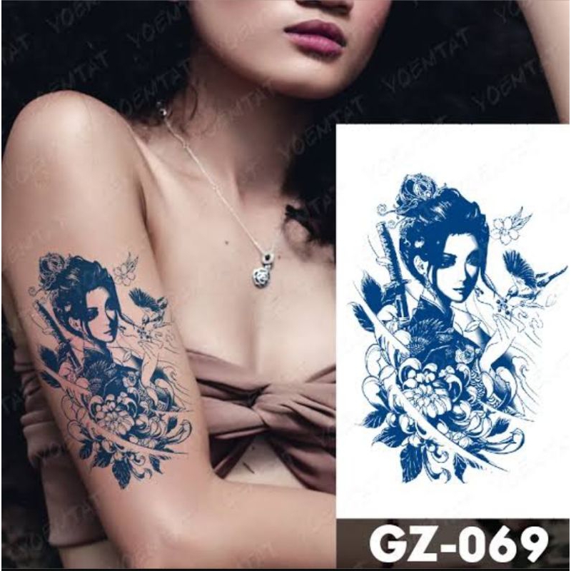 Tattoo Tatto Temporary Tato Temporer Semi Permanen Tahan Air 1 Bulan Ink Fruit Seri GZ 069