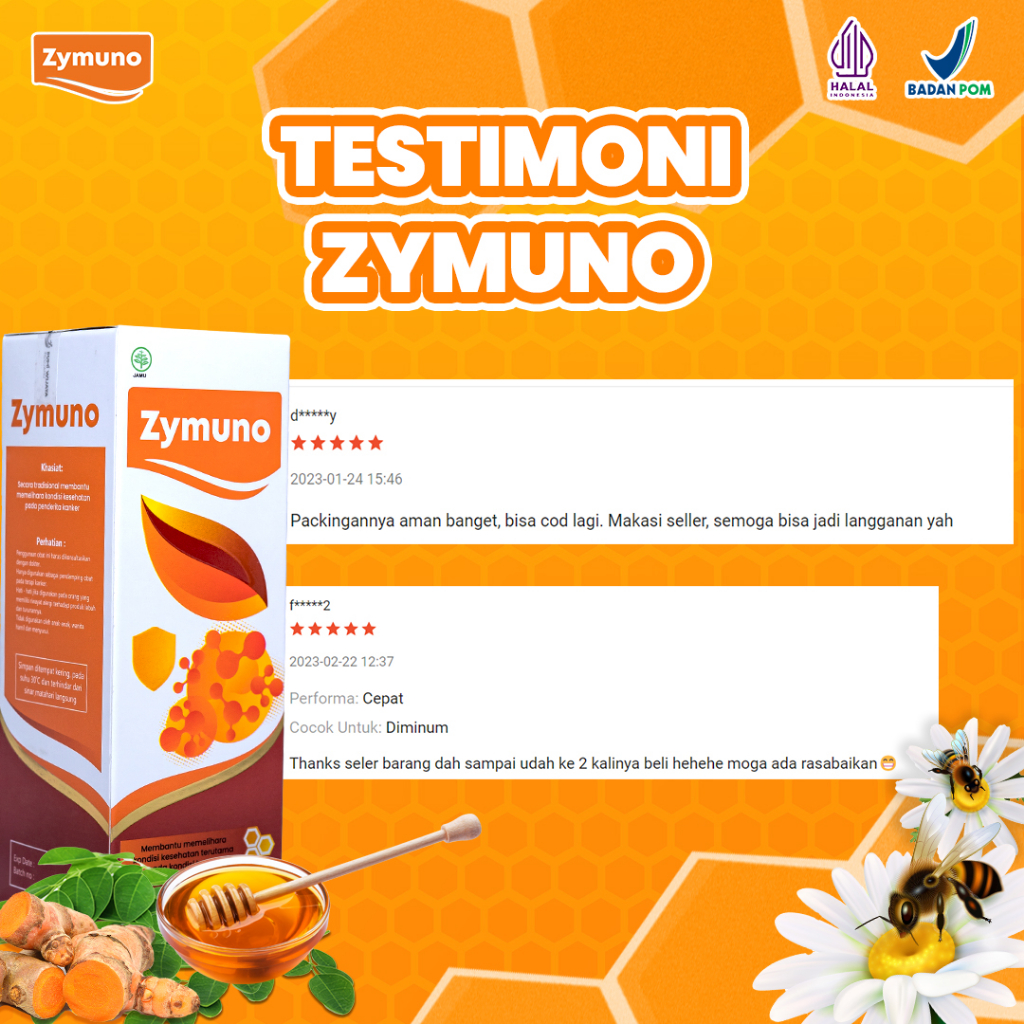 [PROMO] ZYMUNO 3 BOX - Vitamin Herbal Tingkatkan Daya Tahan Tubuh Bantu Proses Penyembuhan Kanker Imun Jaga Kesehatan Tubuh Cegah Flu Demam Batuk Masalah Pencernaan Bantu Percepat Penyembuhan Penyakit Isi 200ml