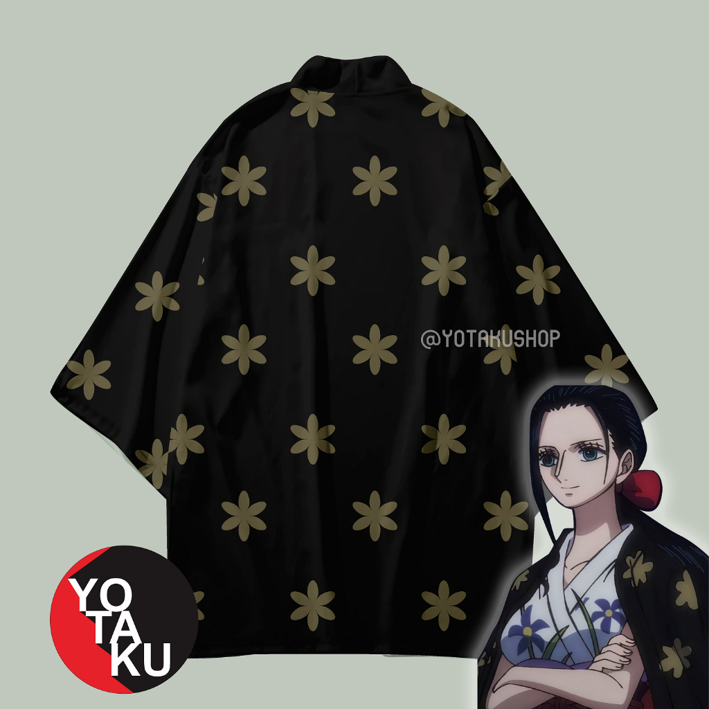 Haori Cardigan Anime One Piece Nico Robin Wano Kostum Cosplay Jepang YOTACOS