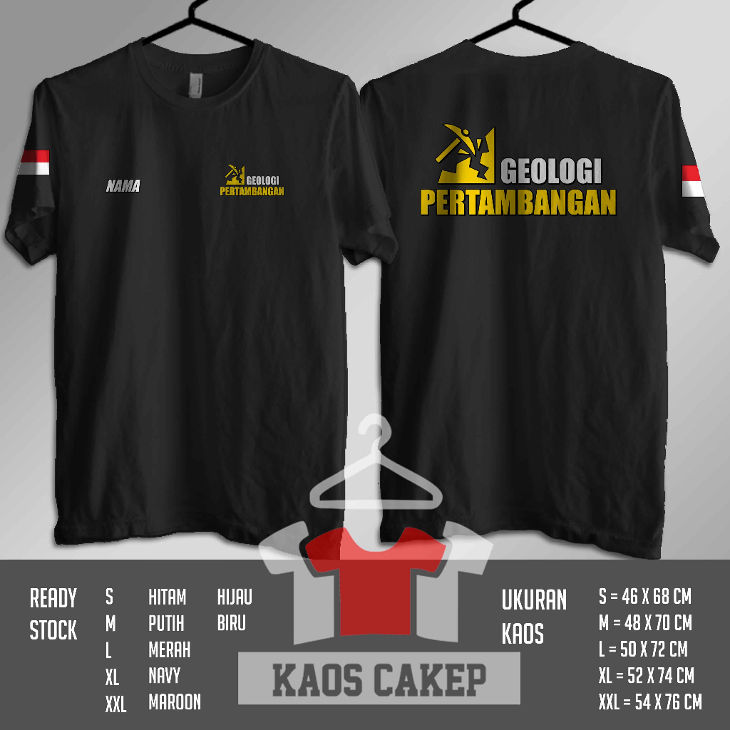 Kaos Baju Geologi Pertambangan Gratis Nama Kamu Kaos Distro