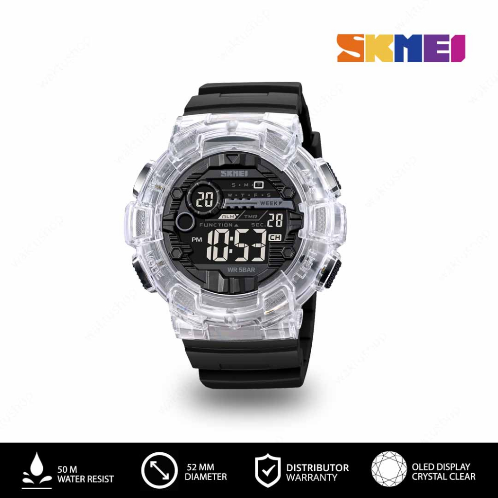 SKMEI 2110 Original Jam Tangan Pria Digital Jam Tangan Karet Rubber Tahan Air