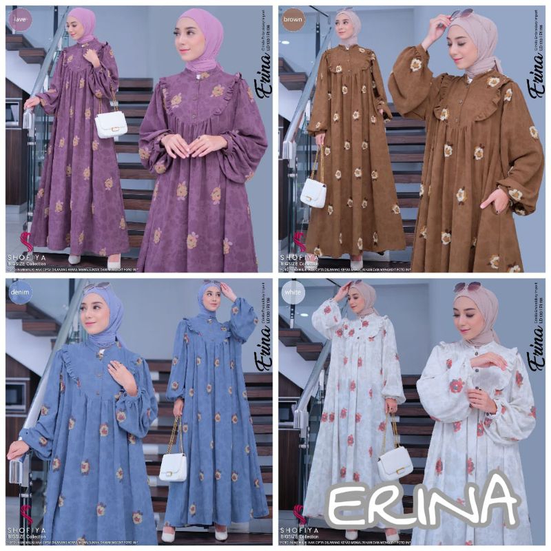 Erina dress jumbo ld 120 by shofiya