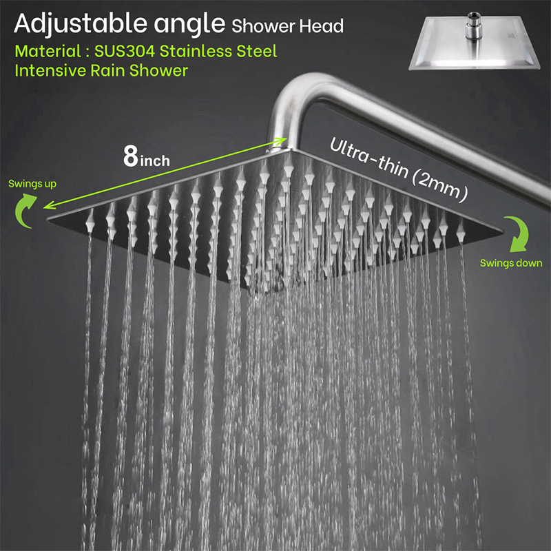 REAIM Shower Kamar Mandi 2 Dalam 1 Set Keran Original Shower Dengan Faucet Sprayer Faucet Panas Hand Shower Shower Set Full Stainless Shower Colum Set Mandi