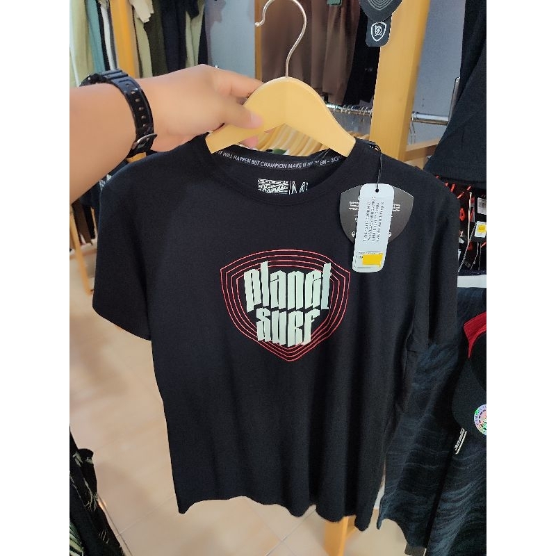 baju planet surf terlaris hitam, 100% original Size M