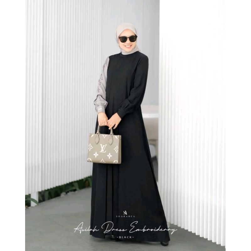 ASILAH DRESS EMBROIDERY BY SHARAREA_READY SIAP KIRIM