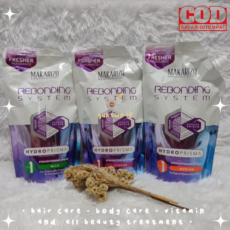 Makarizo Hydroprisma Rebonding Smoothing Step 1 Step 2 500ml -yuktwo.id