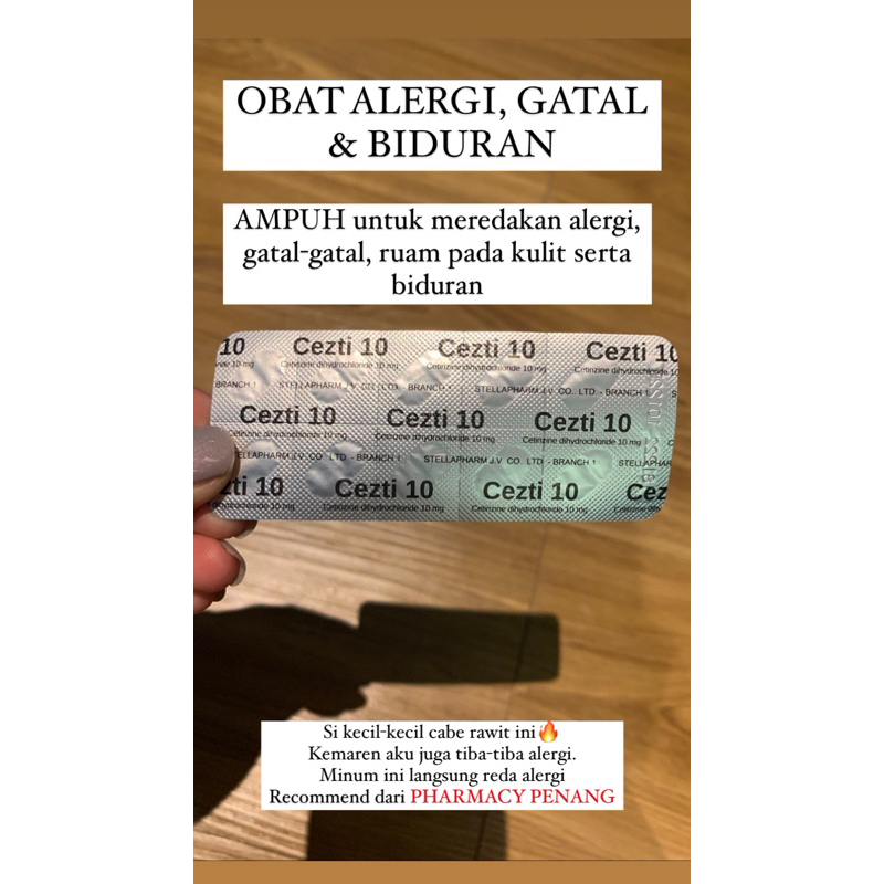 OBAT ALERGI GATAL-GATAL BIDURAN CEZTI10