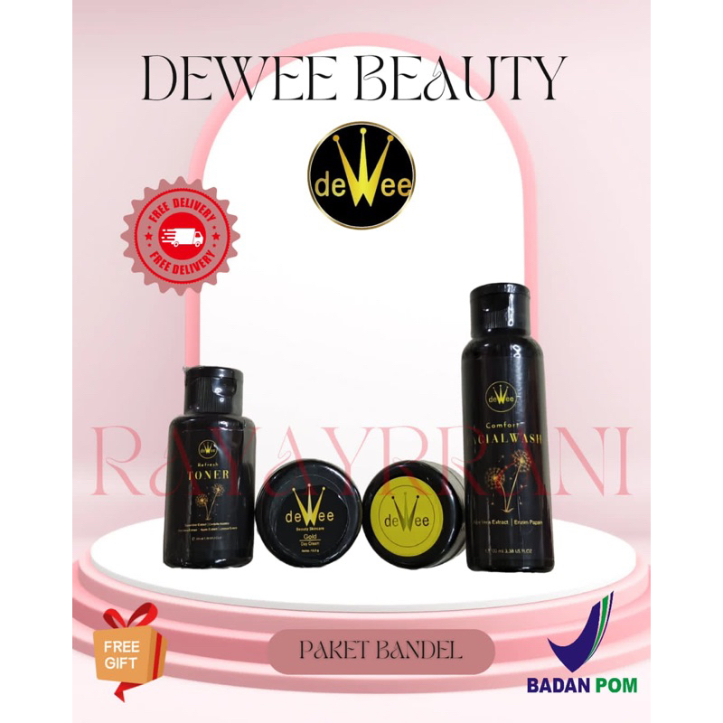 Cream SKINCARE DEWEE Paket Bandel Susah putih, Acne/Flek(BPOM) ORIGINAL KEMASAN LAMA