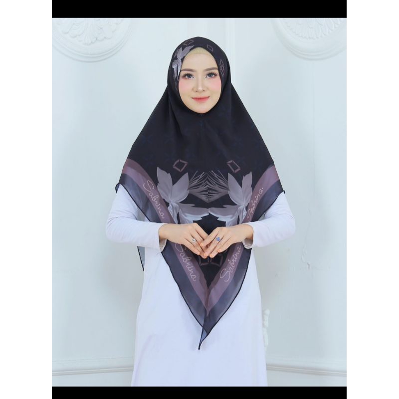 KHIMAR PRINTING OVAL SABRINA BY AISYAH /ARZA SERUTY 2 LAYER PRINTING/KERUDUNG LAPIS 2