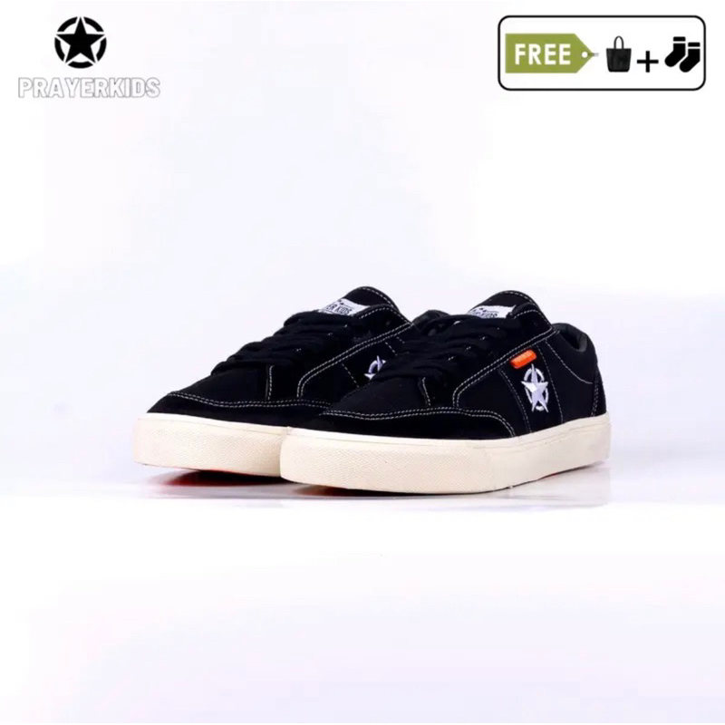 prayerkids Geh Sepatu Sneakers Unisex Off White Grey Hitam
