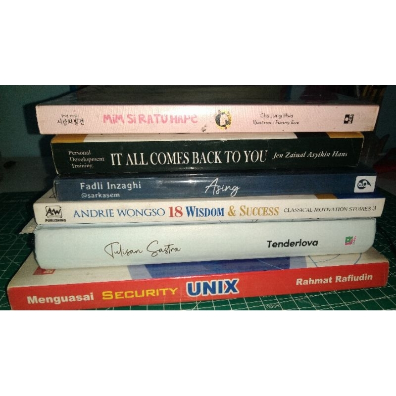 PRELOVED Tulisan Sastra, Asing, Mim Si Ratu Hape, Menguasai Securty UNIX, Andrie Wongso, It All Come