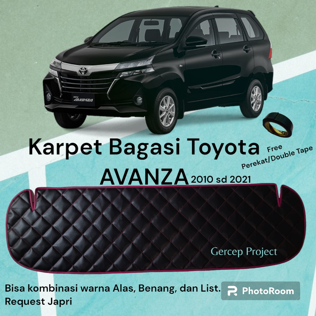 Karpet Alas Bagasi AVANZA Toyota 2010 sd 2021 Mobil Motif Kulit Premium Variasi Aksesoris