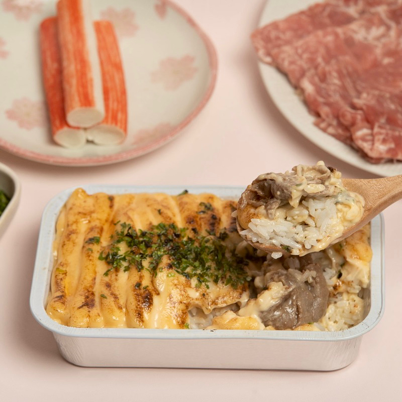 

Beef mentai rice