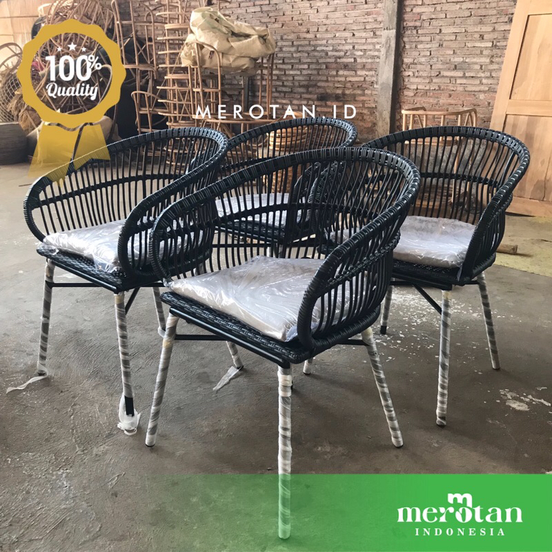 Kursi Teras Rotan Sintetis / Kursi Outdoor Rotan Sintetis / Kursi Cafe