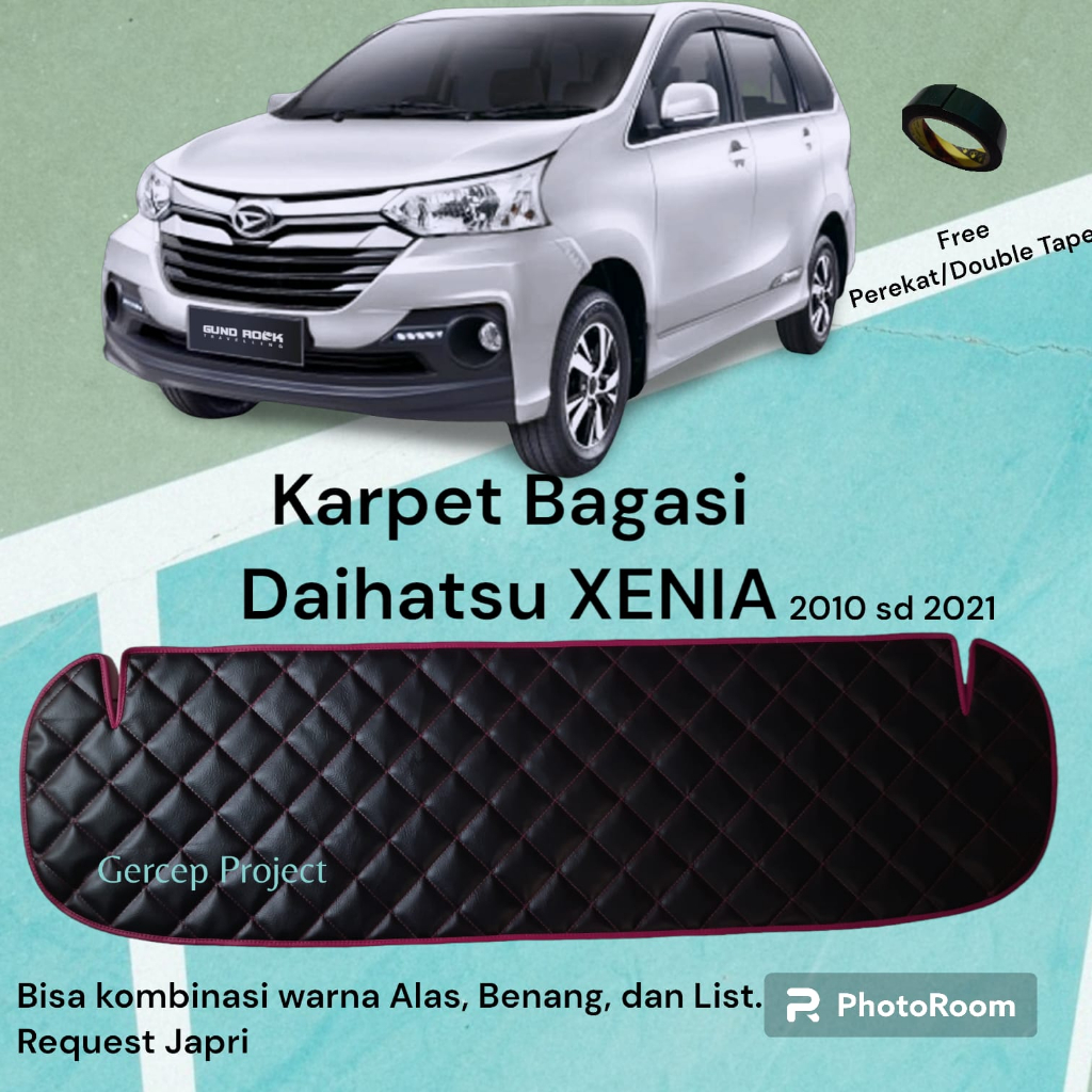 Karpet Alas Bagasi XENIA Daihatsu 2010 sd 2021 Mobil Motif Kulit Premium Variasi Aksesoris