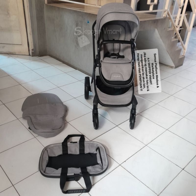 Stroller Stroler NUNA MIXX GROW GREY not Mix Next Preloved Second Bekas