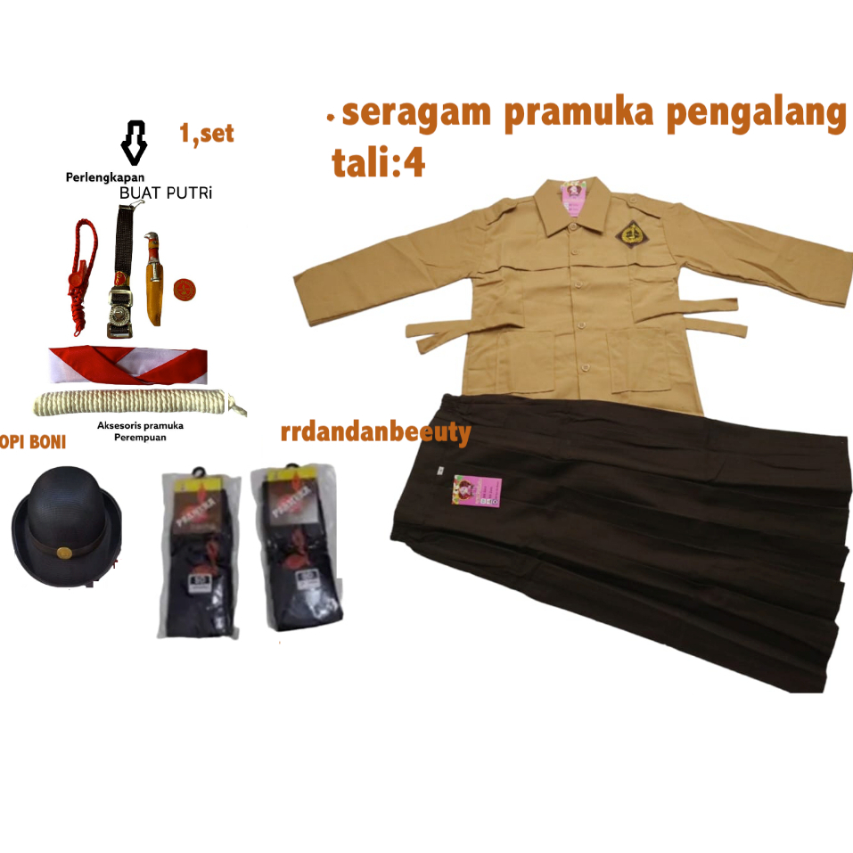 set.seragam pramuka pegalang putri 1-6SD