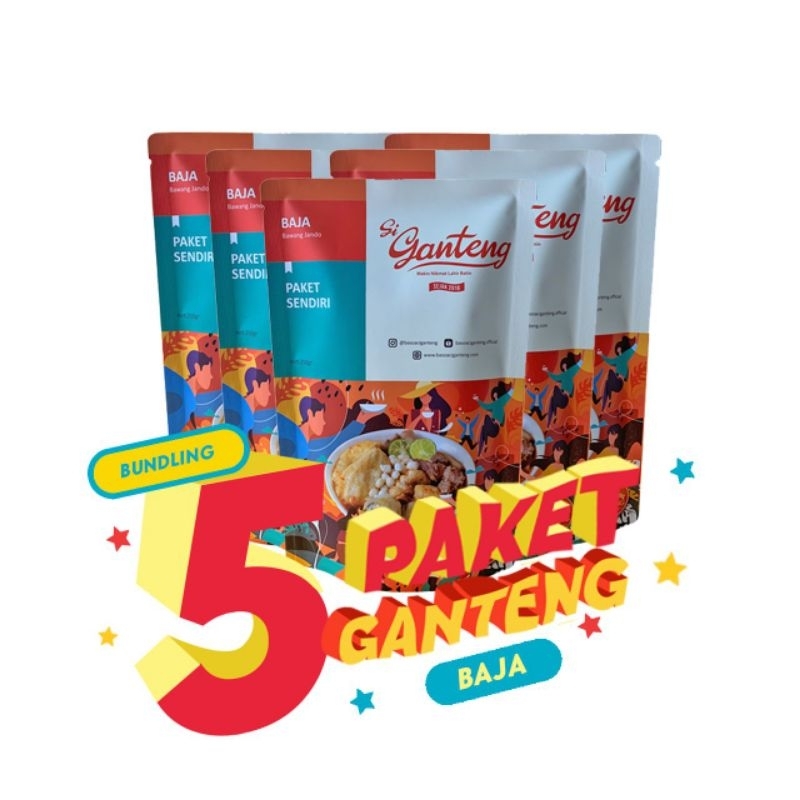 

Baso Aci Ganteng Combo 5 (5 Paket Sendiri Baja)