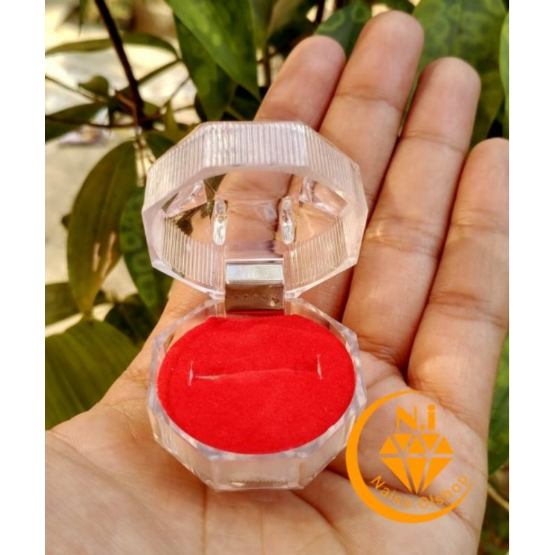 Kotak [1Cincin] motif Cristal Wadah Tempat satu cincin Tunangan