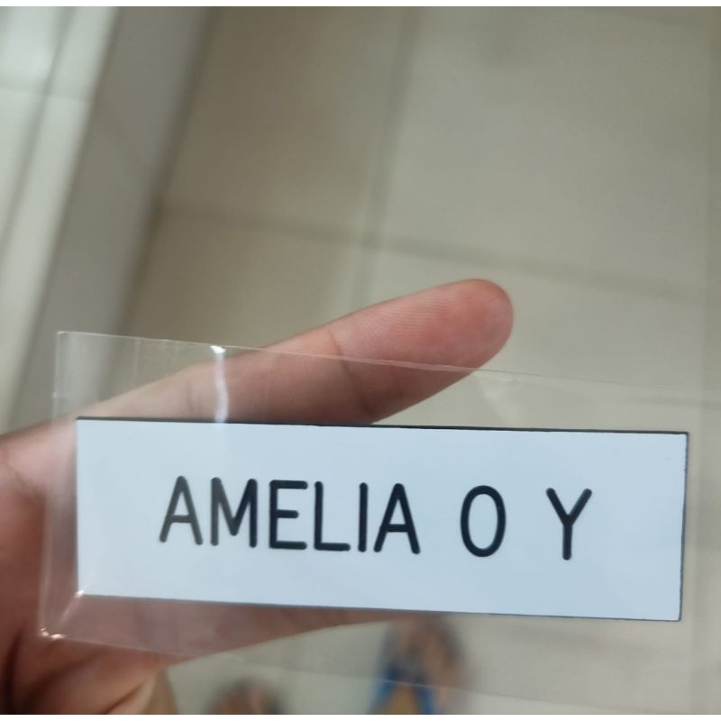 

nametag ukir warna putih / nametag pdh putih