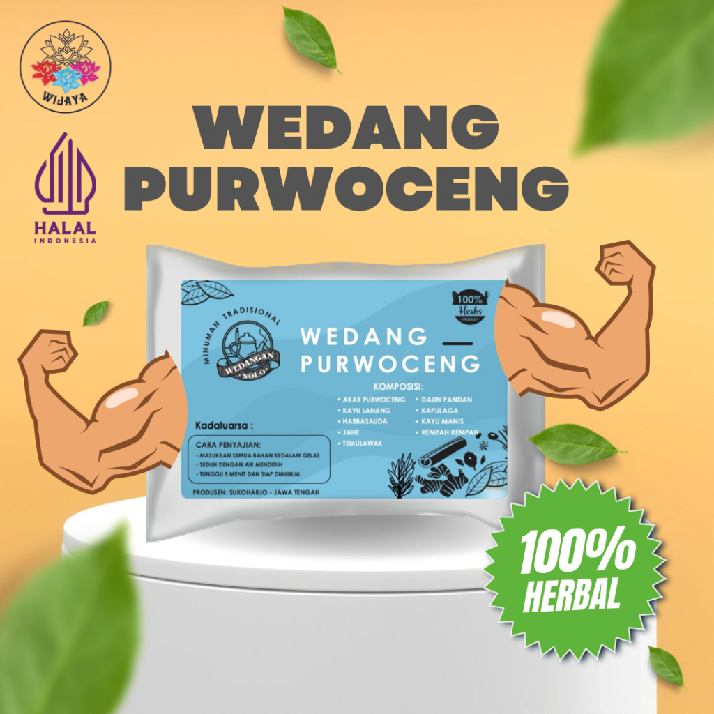 

Wedang Purwoceng Khas Solo isi 10 pcs Include Gula Aren