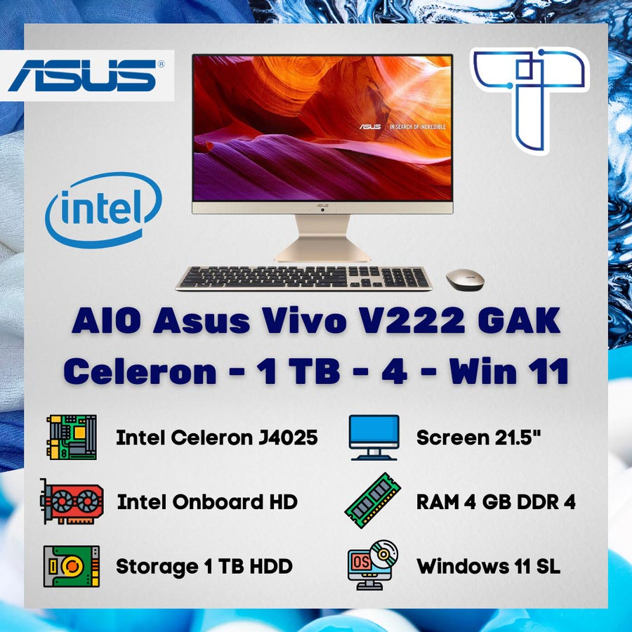 All in One AIO Asus Vivo V222 GAK V222GAK - celeron - 1TB - 4 - Win 11