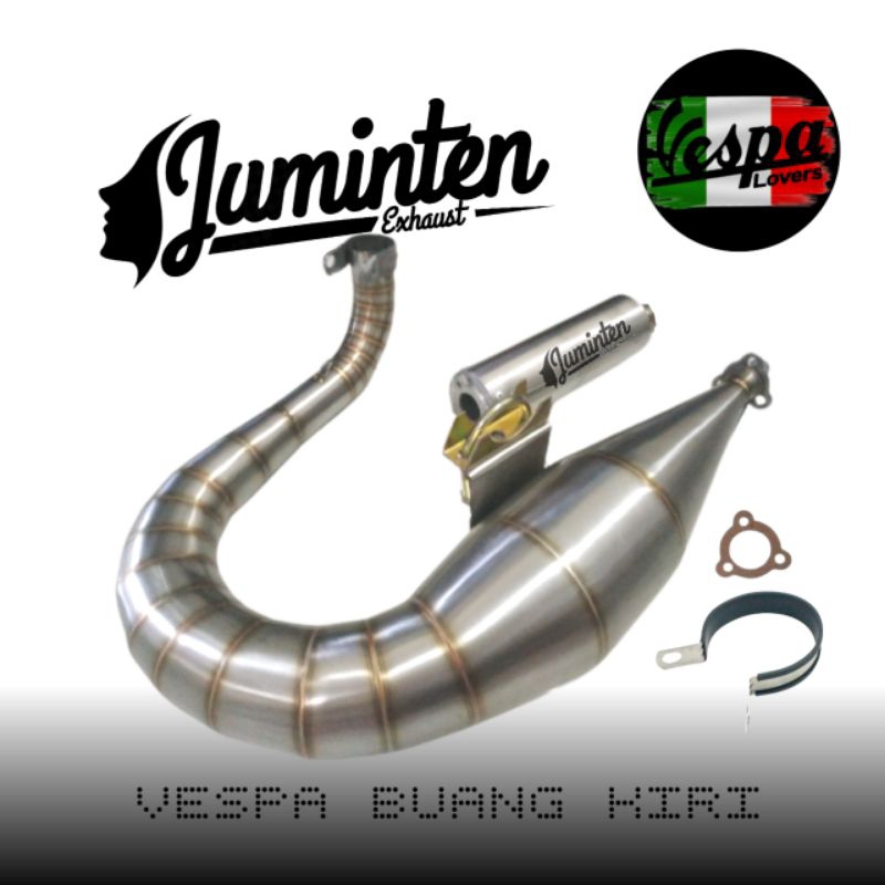 Knalpot Kiri VESPA Px/ps/excell/Super/sprint Racing Stainless Original Juminten